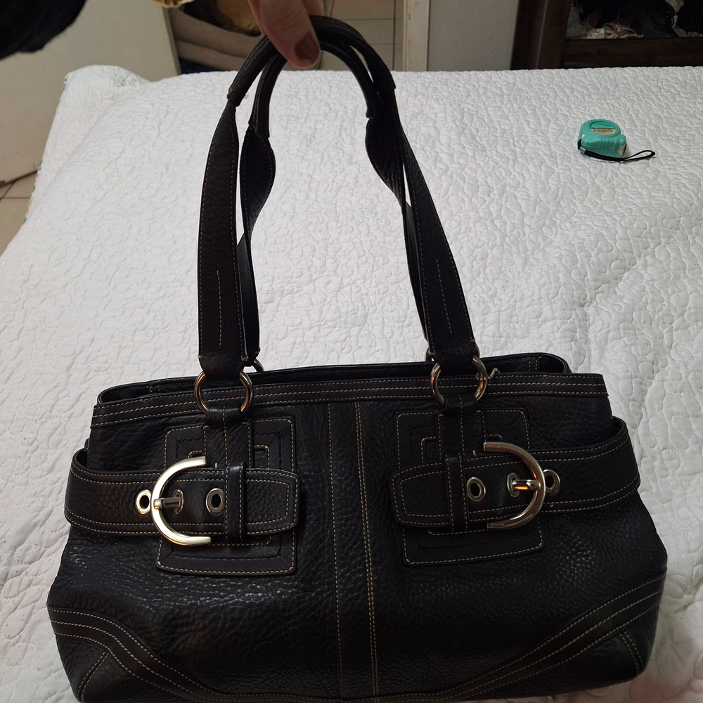 Coach Black Leather Shoulder Bag